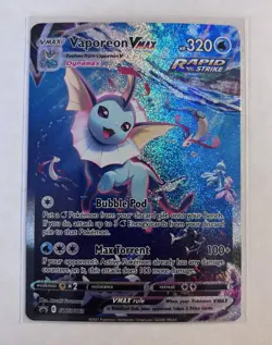 Vaporeon VMAX SWSH182 Ultra Rare Full Art Pokemon TCG Card 2021 Holo Foil - Image 1