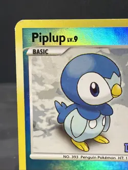 Pokemon TCG Piplup 93/130 Diamond & Pearl Stamped Card Reverse Holo LP - Image 4