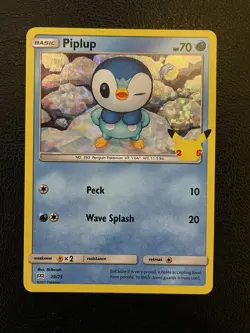 Piplup Holo 20/25 McDonalds Pokemon Cards 25th Anniversary - Image 1