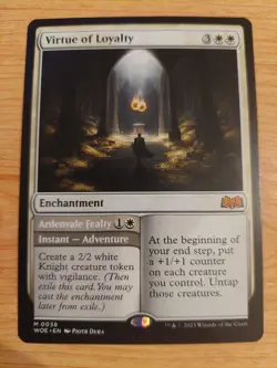 Virtue of Loyalty - 038 (Wilds of Eldraine) - Near Mint NM - Mythic - Image 1