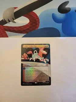MTG - Comet, Stellar Pup - Unfinity - Borderless Foil Mythic - Image 1
