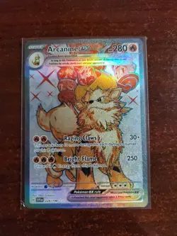 Pokemon TCG Arcanine EX Holo Card 224/198 SV01 Scarlet & Violet Base Set NM - Image 1