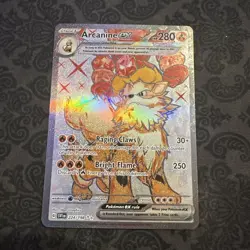 Pokemon TCG Arcanine EX Holo Card 224/198 SV01 Scarlet & Violet Base Set - Image 1