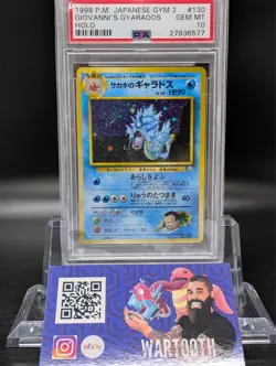 1999 POKEMON JAPANESE GYM 2 #130 GIOVANNI'S GYARADOS-HOLO PSA 10 - Image 1