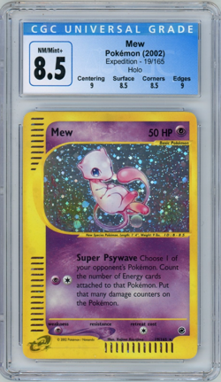 2002 Pokemon Expedition Mew Holo #19/165 - CGC 8.5 NM/Mint+ - Image 1
