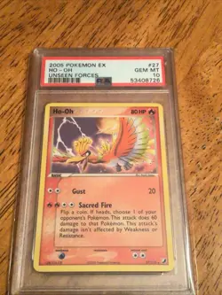 2005 Pokemon Ho-oh 27/115 Unseen Forces Graded PSA GEM MINT 10 !! - Image 1