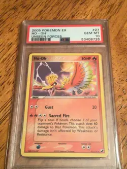 2005 Pokemon Ho-oh 27/115 Unseen Forces Graded PSA GEM MINT 10 !! - Image 3
