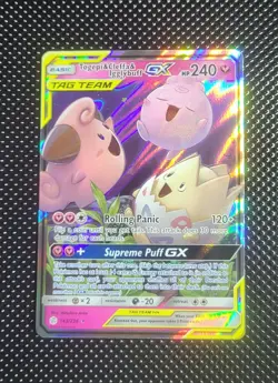 Pokemon Togepi Cleffa Igglybuff GX 094/173 Sun and Moon Tag Team Tag - Image 1