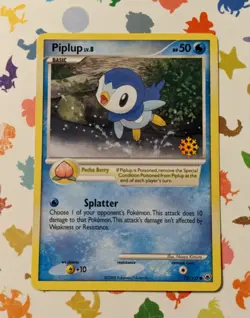 Pokemon TCG Piplup 72/100 English Countdown Calendar Snowflake Stamped 2008 - Image 1