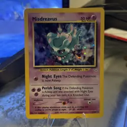 Misdreavus 11/64 DOUBLE HOLO ERROR Neo Revelation Holo LP - Pokemon TCG Vintage - Image 1