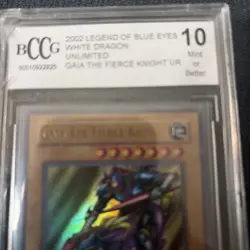 2002 YUGIOH GAIA THE FIERCE KNIGHT LOB-006 ULTRA BCCG BECKETT Mint Or Better - Image 2