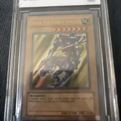 2002 YUGIOH GAIA THE FIERCE KNIGHT LOB-006 ULTRA BCCG BECKETT Mint Or Better - Image 3