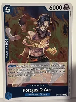 Portgas.D.Ace OP08-052 Foil R Two Legends NM One Piece Fast Ship - Image 1