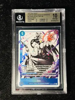 2025 One Piece Starter Deck 22 Ace/Newgate ST22-002 IZO Alt Art B&W BGS 10 POP 1 - Image 1
