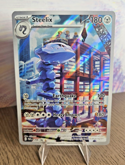 Pokemon TCG Steelix Paradox Rift Holo Card 208/182 Illustration Rare, Near Mint - Image 1
