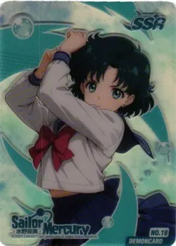SAILOR MERCURY SSR NO.18 TRANSPARENT Sailor Moon Demon Cosmos Collectible Card - Image 1