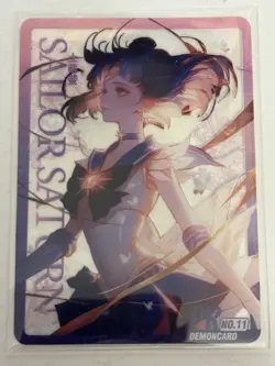 SAILOR SATURN PR NO.11 TRANSPARENT Sailor Moon Demon Cosmos Collectible Card - Image 1