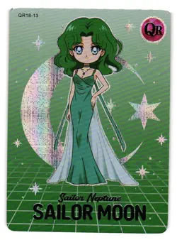 Sailor Neptune QR QR18-13 Sailor Moon Pretty Guardian Anime Card - Image 1