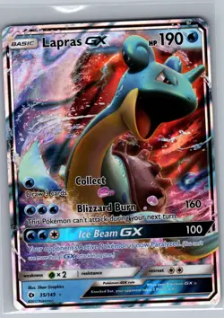 Lapras GX 35/149 SM Base Set - Pokemon Card - LP - Image 1