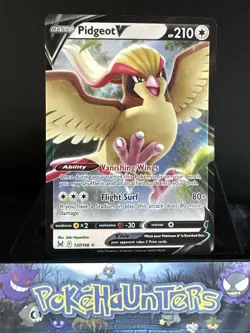 Pokemon Card Pidgeot V 137/196 Lost Origin ULTRA RARE HOLO NM - Image 1