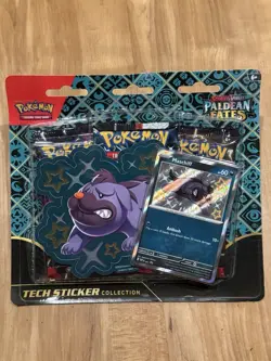 Pokemon TCG Scarlet & Violet Paldean Fates Maschiff Promo Card Tech Sticker Pack - Image 1
