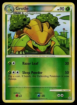 Pokemon Card - Grotle Unleashed 31/95 Reverse Holo - Image 1