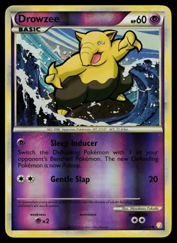 Pokemon Card - Drowzee HeartGold SoulSilver 62/123 Reverse Holo - Image 1