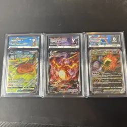 Charizard UPC Promo Cards - SWSH260 SWSH261 & SWSH262 Set ACE 9/8 Graded Mint - Image 1