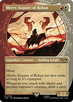 MTG - Merry, Esquire of Rohan - Showcase - Lord of the Rings Magic the Gathering - Image 1