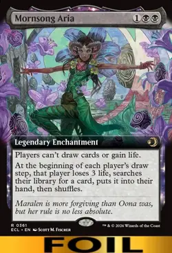 Mornsong Aria ** FOIL EXTENDED ART ** #361 - Lorwyn Ecliped - NM MTG - Image 1