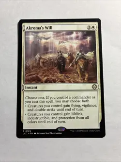Akroma's Will - Commander: The Lost Caverns of Ixalan MTG Plus Bonus Rare!!! - Image 1