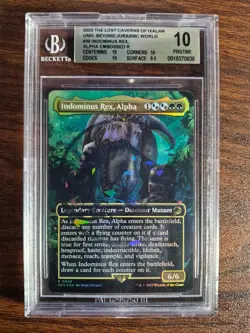 MTG Indominus Rex, Alpha (Borderless) (Emblem) Universes Beyond: Jurassic Park - Image 1