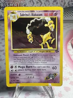 Pokemon Alakazam Sabrina's 16/132 Holographic Rare Gym Challenge TCG Card HP - Image 1