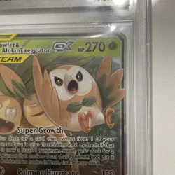 2019 Pokemon SM Unified Minds Rowlet Alolan Exeggutor Tag Team Holo #1/236 PSA 9 - Image 3