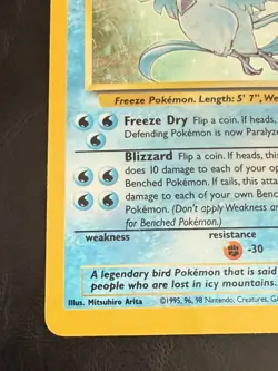 Pokemon Articuno 2/62 WotC Fossil Holo Rare HP - Image 3