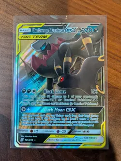 2019 Pokemon Umbreon & Darkrai GX 125/236 Sm-Unified Minds Ultra Rare Holo - Image 1
