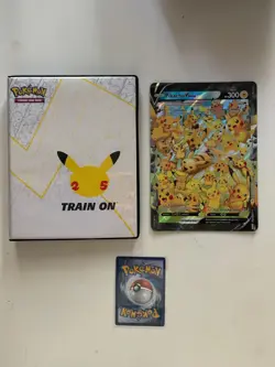 PIKACHU V-UNION PROMO + CELEBRATIONS JUMBO / OVERSIZE BINDER - POKEMON TCG - Image 1