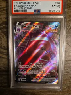 GENGAR VMAX #157 FUSION STRIKE 2021 POKEMON SWSH PSA EX-MT 6 - Image 4