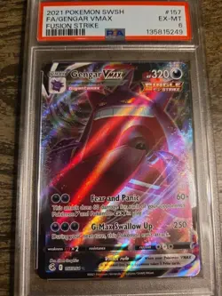 GENGAR VMAX #157 FUSION STRIKE 2021 POKEMON SWSH PSA EX-MT 6 - Image 5