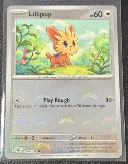 Lillipup 074/086 Pokemon Scarlet & Violet: White Flare Pokeball Holo English - Image 1