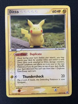 Pokemon TCG Ditto Pikachu Delta Species, NM-/LP+ Condition, 63/113 - Image 1
