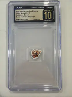 2019 Pokemon Center Band Festival Blaziken Typhlosion Sticker CGC PRISTINE 10 - Image 1