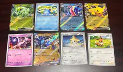 Pokemon TCG Thailand Pikachu etc B2S 2024 Promo Complete Set 123-130/SV-P - Image 1