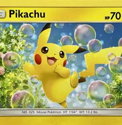 Bubble Pikachu 19/68 Hidden Fates (2019) Unique Art Common Pokemon TCG NM/M - Image 3