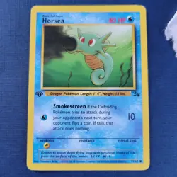 Pokemon Horsea 49/62 Fossil 1st Edition Regular Moderately Playd *FREE SHIPPING* - Image 1