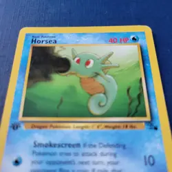 Pokemon Horsea 49/62 Fossil 1st Edition Regular Moderately Playd *FREE SHIPPING* - Image 2