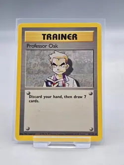 Pokemon TCG Trainer Professor Oak 88/102 Original Base Set WOTC 1999 - Image 1