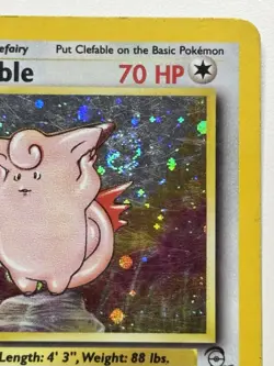 Pokemon Clefable SWIRL 5/130 Base Set 2 Unlimited Holo WOTC 2000 MP - Image 4