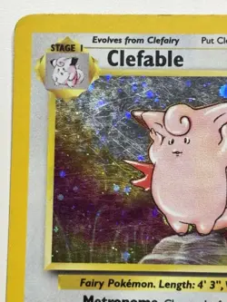 Pokemon Clefable SWIRL 5/130 Base Set 2 Unlimited Holo WOTC 2000 MP - Image 5