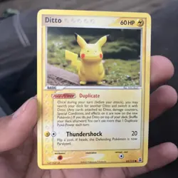 Pokemon Pikachu EX Delta Ditto Species 63/113 Non-Holo Near Mint - Image 1